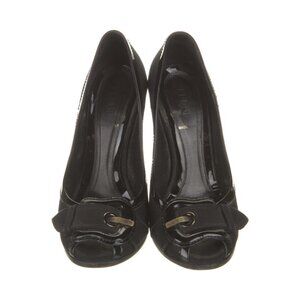 FENDI Leather Trim Embellishment Heels